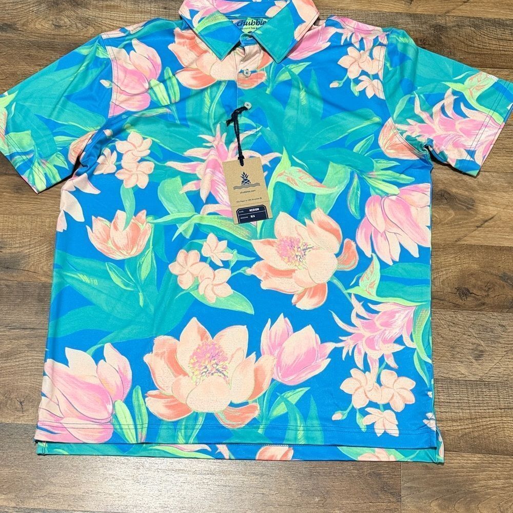 Chubbies short sleeve polo shirt size medium